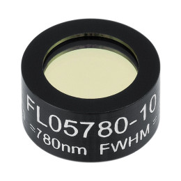 FL05780-10 - Фильтр для работы с диодным лазером, Ø1/2", центральная длина волны 780 ± 2 нм, ширина полосы пропускания 10 ± 2 нм, Thorlabs