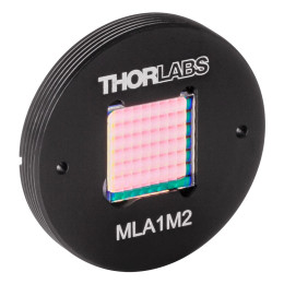 MLA1M2 - Массив микролинз из ПММА в оправе, Ø1", просветляющее покрытие для: 650 - 1050 нм, фокусное расстояние 4.7 мм, Thorlabs