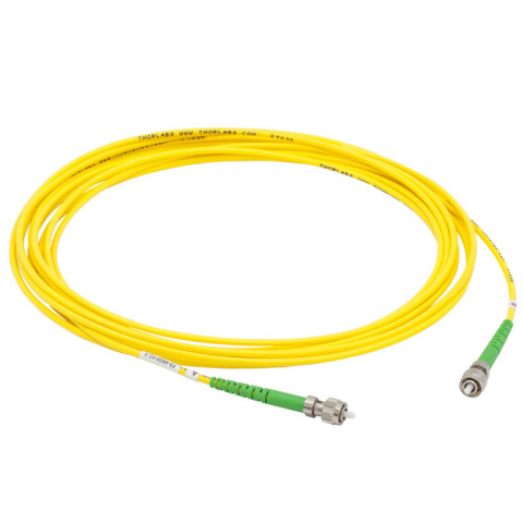 P3-460P-FC-5 - Соединительный оптоволоконный кабель с низким уровнем вносимых потерь, одномодовое оптоволокно, 5 м, диапазон рабочих длин волн: 488 - 633 нм, FC/APC разъем, Thorlabs