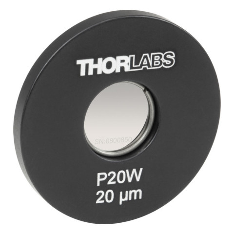 P20W - Точечная диафрагма в оправе Ø1", диаметр отверстия: 20 ± 2 мкм, Thorlabs