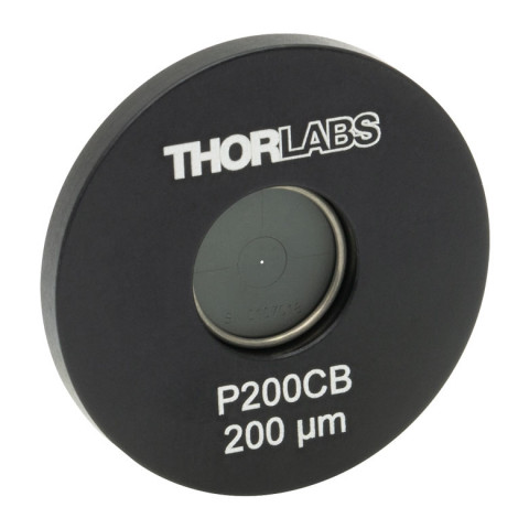 P200CB - Точечная диафрагма в оправе Ø1", диаметр отверстия: 200 ± 6 мкм, материал: позолоченная медь, Thorlabs