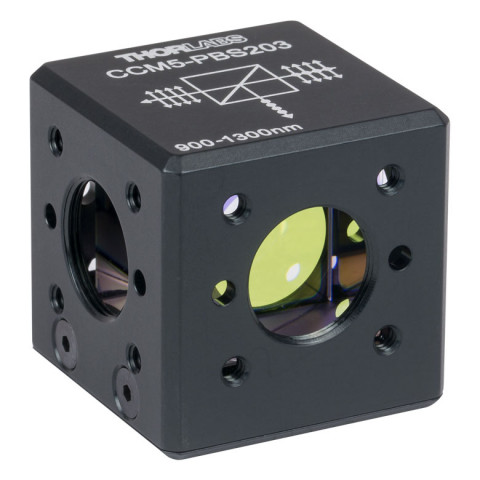 CCM5-PBS203 - Поляризационные светоделительные кубики в оправе, для каркасных систем: 16 мм, рабочий диапазон: 900-1300 нм, крепления: 8-32, Thorlabs