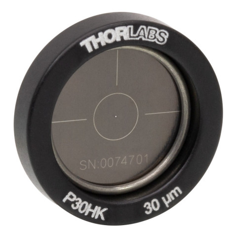 P30HK - Точечная диафрагма в оправе Ø1/2" (12.7 мм), диаметр отверстия: 30 ± 2 мкм, Thorlabs