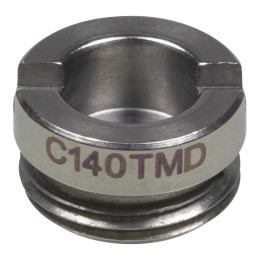 C140TMD - Асферическая линза в оправе, фокусное расстояние: 1.5 мм, числовая апертура: 0.6, рабочее расстояние: 0.8 мм, без покрытия, Thorlabs