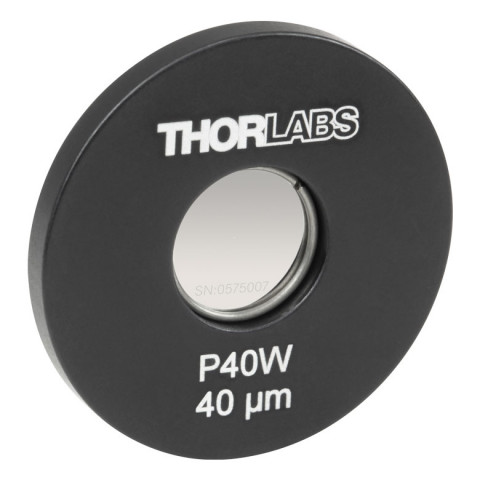 P40W - Точечная диафрагма в оправе Ø1", диаметр отверстия: 40 ± 3 мкм, Thorlabs