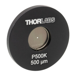 P500K - Точечная диафрагма в оправе Ø1", диаметр отверстия: 500 ± 10 мкм, материал: нержавеющая сталь, Thorlabs