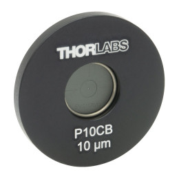 P10CB - Точечная диафрагма в оправе Ø1", диаметр отверстия: 10 ± 1 мкм, материал: позолоченная медь, Thorlabs