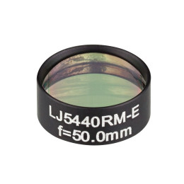 LJ5440RM-E - Плоско-выпуклая цилиндрическая линза, Ø1/2", в оправе, материал: CaF2, f = 50.0 мм, просветляющее покрытие: 2 - 5.0 мкм, Thorlabs