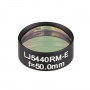 LJ5440RM-E - Плоско-выпуклая цилиндрическая линза, Ø1/2", в оправе, материал: CaF2, f = 50.0 мм, просветляющее покрытие: 2 - 5.0 мкм, Thorlabs