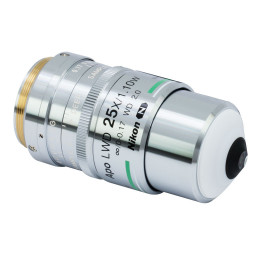 N25X-APO-MP - Апохроматический объектив Nikon CFI LWD, 25X, числовая апертура: 1.10 NA, рабочее расстояние: 2.0 мм, рабочий диапазон: 380 - 1050 нм, Thorlabs