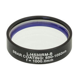 LJ4530RM-B - Плоско-выпуклая цилиндрическая круглая линза из кварцевого стекла, фокусное расстояние: 1000 мм, Ø1", просветляющее покрытие: 650-1050 нм, Thorlabs