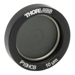 P10HCB - Точечная диафрагма в оправе Ø1/2", диаметр отверстия: 10 ± 1 мкм, материал: позолоченная медь, Thorlabs
