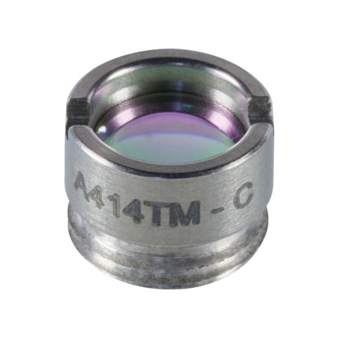 A414TM-C - Асферическая линза Rochester в оправе, f = 3.3 мм, NA = 0.47, просветляющее покрытие: 1050-1620 нм, Thorlabs