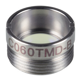 C060TMD-B - Асферическая линза в оправе, f = 9.6 мм, NA = 0.3, просветляющее покрытие: 600-1050 нм, Thorlabs