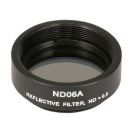 ND06A - Отражающий нейтральный светофильтр, Ø25 мм, резьба на оправе: SM1, оптическая плотность: 0.6, Thorlabs
