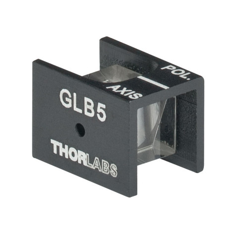 GLB5 - Поляризационная призма Глана, материал: alpha-BBO, апертура: 5.0 мм, однослойное покрытие MgF2: 210 - 450 нм, Thorlabs