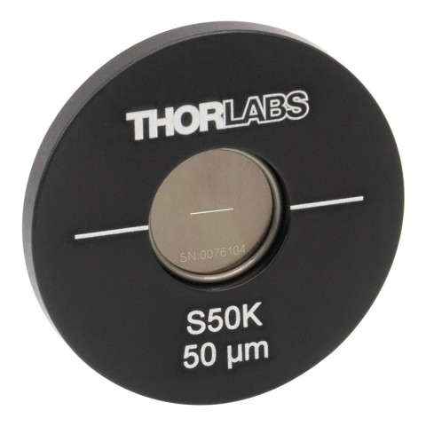 S50K - Оптическая щель в оправе Ø1", ширина: 50 ± 3 мкм, длина: 3 мм, Thorlabs