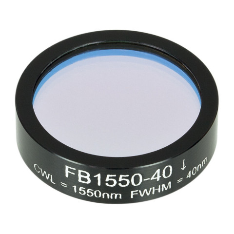 FB1550-40 - Полосовой фильтр, Ø1", центральная длина волны 1550 ± 8 нм, ширина полосы пропускания 40 ± 8 нм, Thorlabs
