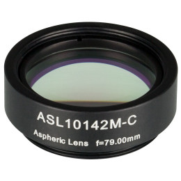 ASL10142M-C - Асферическая линза в оправе, резьба SM1, Ø1", фокусное расстояние 79.0 мм, числовая апертура 0.143, просветляющее покрытие: 1050-1700 нм, Thorlabs
