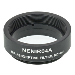 NENIR04A - Абсорбционный нейтральный светофильтр для работы в ближнем ИК диапазоне, Ø25 мм, резьба на оправе: SM1, оптическая плотность: 0.4, Thorlabs