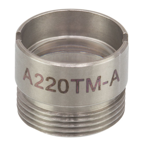 A220TM-A - Асферическая линза Rochester в оправе, f = 11.00 мм, NA = 0.26, просветляющее покрытие: 350-700 нм, Thorlabs