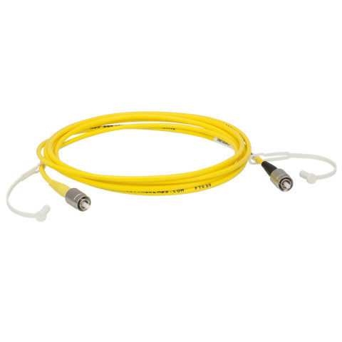 P1-405AR-2 - Соединительный оптоволоконный кабель, одномодовое оптоволокно, 2 м, диапазон рабочих длин волн: 405 - 532 нм, FC/PC (с просветляющим покрытием) и FC/PC (без покрытия) разъем, Thorlabs