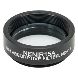 NENIR15A - Абсорбционный нейтральный светофильтр для работы в ближнем ИК диапазоне, Ø25 мм, резьба на оправе: SM1, оптическая плотность: 1.5, Thorlabs