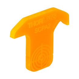 SCPA2 - Флюоресцирующая юстировочная пластинка для каркасных систем (16 мм), отверстие: Ø1 мм, оранжевый, Thorlabs