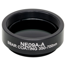 NE09A-A - Абсорбционный нейтральный светофильтр, Ø25 мм, резьба на оправе: SM1, просветляющее покрытие: 350-700 нм, оптическая плотность: 0.9, Thorlabs