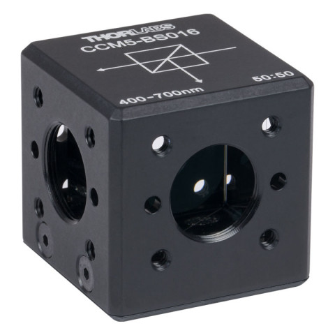 CCM5-BS016 - Светоделительный куб в оправе, не вносит изменения в поляризацию света, для каркасных систем: 16 мм, просветляющее покрытие: 400 - 700 нм, крепления: 8-32, Thorlabs