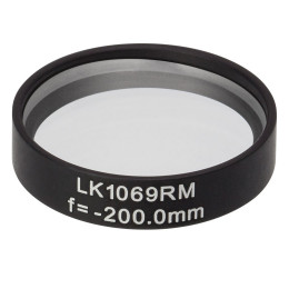 LK1069RM - N-BK7 плоско-вогнутая цилиндрическая круглая линза в оправе, фокусное расстояние: -200 мм, Ø1", без покрытия, Thorlabs