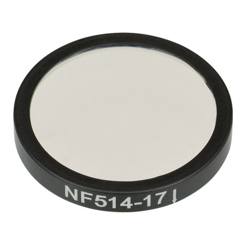 NF514-17 - Заграждающий светофильтр,Ø25 мм, центральная длина волны 514 нм, ширина полосы заграждения 17 нм, Thorlabs