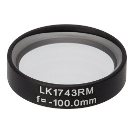 LK1743RM - N-BK7 плоско-вогнутая цилиндрическая круглая линза в оправе, фокусное расстояние: -100 мм, Ø1", без покрытия, Thorlabs