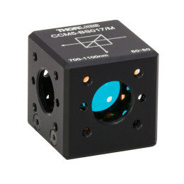 CCM5-BS017/M - Светоделительный куб в оправе, не вносит изменения в поляризацию света, для каркасных систем: 16 мм, просветляющее покрытие: 700 - 1100 нм, крепления: M4, Thorlabs