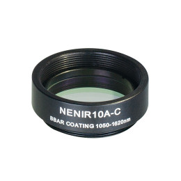 NENIR10A-C - Абсорбционный нейтральный светофильтр в оправе, Ø25 мм, резьба SM1, просветляющее покрытие: 1050 - 1700 нм, оптическая плотность: 1.0, Thorlabs