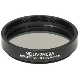 NDUV2R09A - Отражающий нейтральный светофильтр, Ø50 мм, UVFS, резьба на оправе: SM2, оптическая плотность: 0.9, Thorlabs