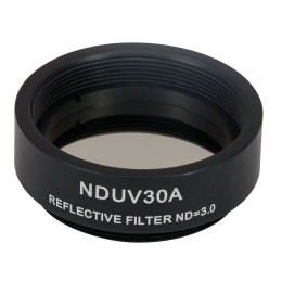 NDUV30A - Отражающий нейтральный светофильтр, UVFS, Ø25 мм, резьба на оправе: SM1, оптическая плотность: 3.0, Thorlabs
