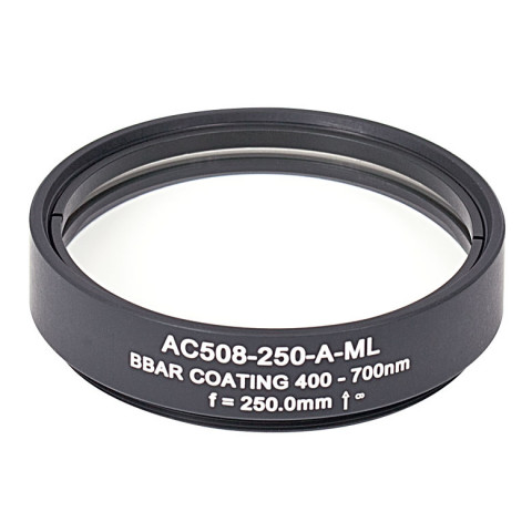 AC508-250-A-ML - Ахроматический дублет, f=250 мм, Ø2", резьба на оправе: SM2, просветляющее покрытие: 400-700 нм, Thorlabs