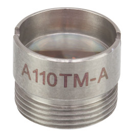 A110TM-A - Асферическая линза Rochester в оправе, f = 6.24 мм, NA = 0.40, просветляющее покрытие: 350-700 нм, Thorlabs