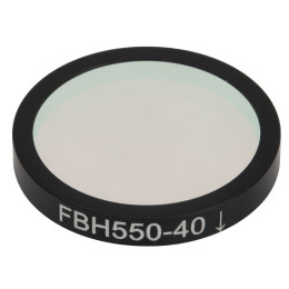 FBH550-40 - Полосовой фильтр, Ø25 мм, центральная длина волны: 550 нм, ширина полосы пропускания: 40 нм, Thorlabs