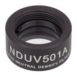 NDUV501A - Отражающий нейтральный светофильтр, UVFS, Ø1/2", резьба на оправе: SM05, оптическая плотность: 0.1, Thorlabs