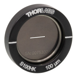 S100HK - Оптическая щель в оправе Ø1/2", ширина: 100 ± 4 мкм, длина: 3 мм, Thorlabs