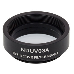 NDUV03A - Отражающий нейтральный светофильтр, UVFS, Ø25 мм, резьба на оправе: SM1, оптическая плотность: 0.3, Thorlabs