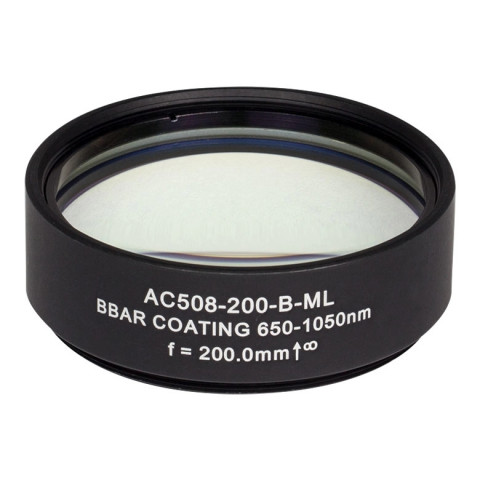 AC508-200-B-ML - Ахроматический дублет, f=200 мм, Ø2", резьба на оправе: SM2, просветляющее покрытие: 650-1050 нм, Thorlabs
