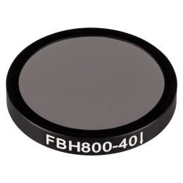 FBH800-40 - Полосовой фильтр, Ø25 мм, центральная длина волны 800 нм, ширина полосы пропускания 40 нм, Thorlabs
