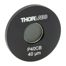 P40CB - Точечная диафрагма в оправе Ø1", диаметр отверстия: 40 ± 3 мкм, материал: позолоченная медь, Thorlabs