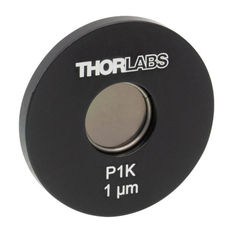 P1K - Точечная диафрагма в оправе Ø1", диаметр отверстия: 1 +0.25/-0.10 мкм, материал: нержавеющая сталь, Thorlabs