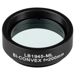 LB1945-B-ML - N-BK7 двояковыпуклая линза в оправе, Ø1", фокусное расстояние 200.0 мм, просветляющее покрытие: 650 - 1050 нм, Thorlabs