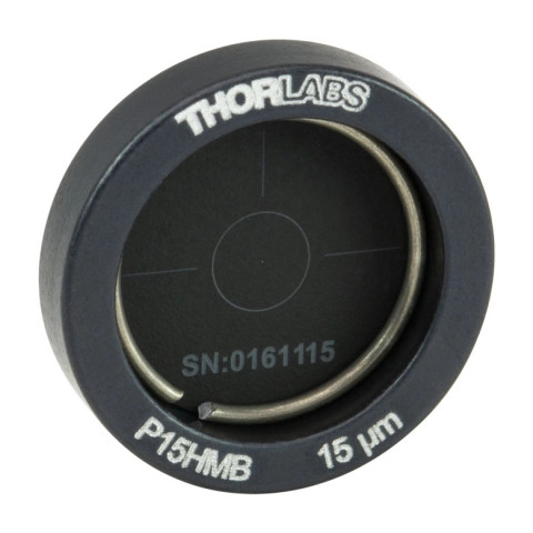 P15HMB - Точечная диафрагма в оправе Ø1/2", диаметр отверстия: 15 ± 1.5 мкм, материал: молибден, Thorlabs