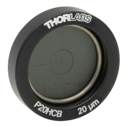P20HCB - Точечная диафрагма в оправе Ø1/2", диаметр отверстия: 20 ± 2 мкм, материал: позолоченная медь, Thorlabs